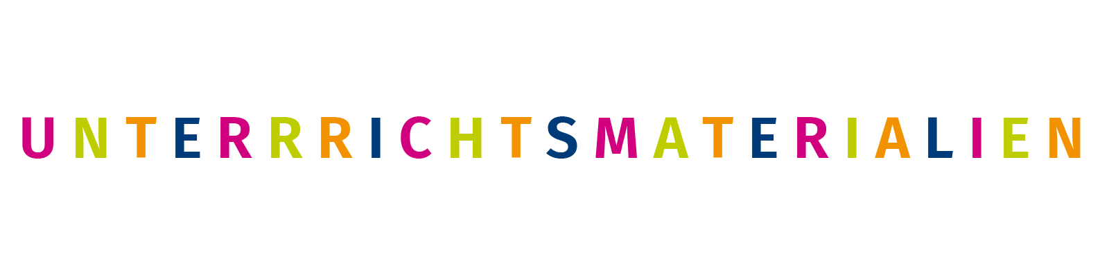 "Unterrichtsmaterialien" in bunten Farben des Landtags